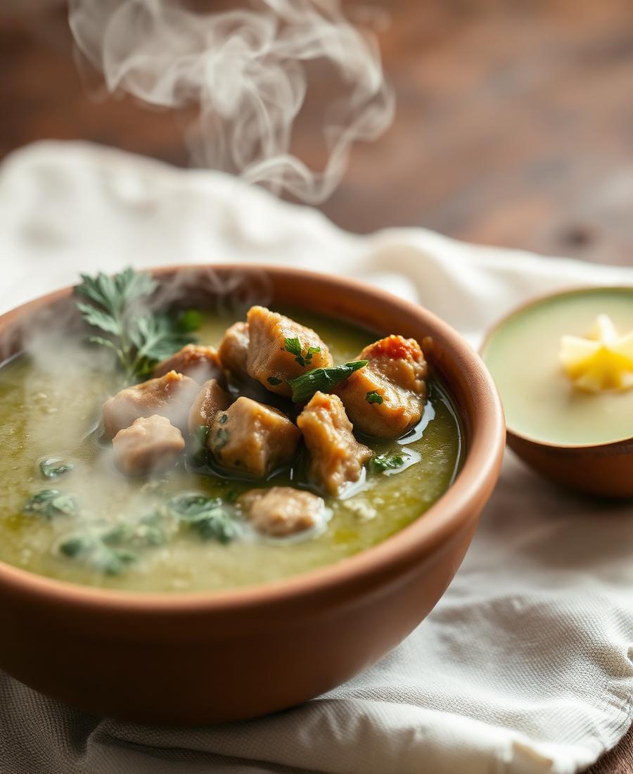 Chicharrón en salsa verde